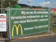 <p>In- &amp; outdoor sign</p>
<p>McDonald's werfdoek</p>